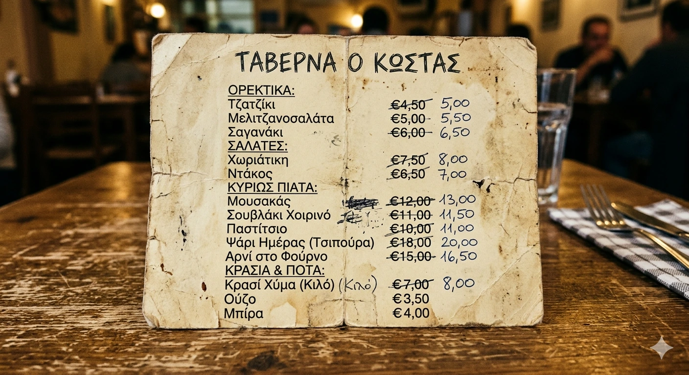 Old Paper Menu — paper menu vs Waitex digital QR menu